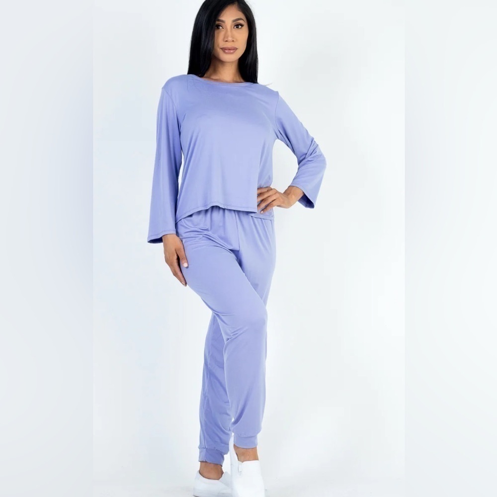 CAPELLA Solid Sweatshirt and Joggers Set​